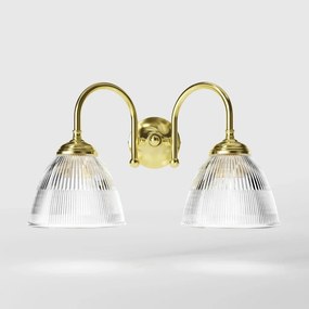 Aplica de perete stil neoclasic din alama si sticla Elide