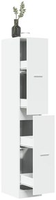 vidaXL Dulap de farmacie, alb, 30x41x174,5 cm, lemn stratificat