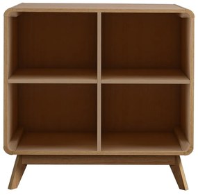 Bibliotecă în culoare naturală cu aspect de lemn de stejar 75x75 cm Caitlin – Støraa