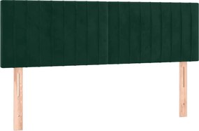 vidaXL Tăblii de pat, verde închis, 144x5x78/88 cm, catifea