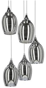 Lustră pe cablu MARINA 5xE27/60W/230V crom