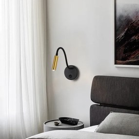 Lampă flexibilă dimabilă de perete Brilagi MAYA 1xG9/4W/230V negru/auriu