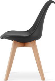 Set de masa 1 + 4, masa MADO ARTISAN 80x80 + scaune BALI MARK negru