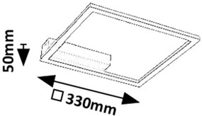 Plafoniera LED design geometric Heleth 33x33cm