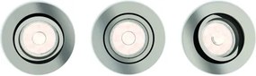 Philips 50393/17/PN - Set 3x spoturi LED RGBW încastrate, reglabile, cu 1x GU10/4,8W/230V, crom + telecomandă