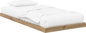 vidaXL Cadru de pat de podea Stejar Artizanal 100 x 200 cm