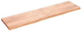 vidaXL Raft de perete maro deschis 200x50x(2-6) cm lemn stejar tratat