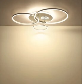 Globo 48466-54A-LED Plafonieră reglabilă INVERTINA 54W/230V 90x70 cm argintie + telecomandă