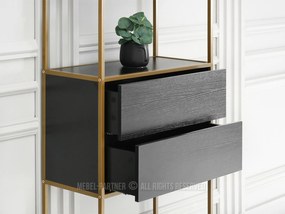 Raft Soren Reg (lemn negru + auriu). 1111378