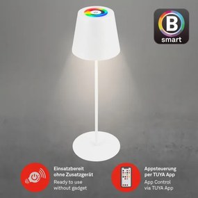 Briloner COLORIS 7559016-LED Lampă de birou LED RGB, 3,5W/5V, IP44, 2000mAh, Wi-Fi Tuya