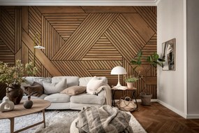 Tapet Wooden Art Bold, Teak, Rebel Walls