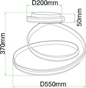 Ondaluce - Plafonieră LED dimabilă VUELTA LED/37W/230V Ø 55 cm albă