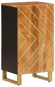 356807 vidaXL Dulap lateral, maro și negru, 40x33,5x75 cm lemn masiv de mango