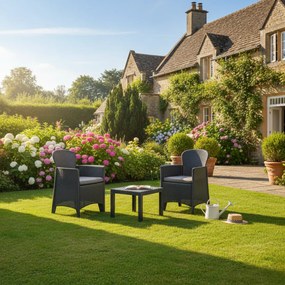 Set grădină AKITA, 3 piese, antracit I.P.A.E-Progarden