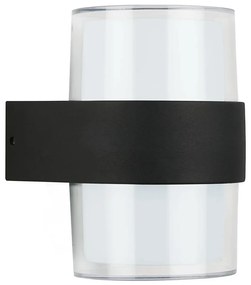 Telefunken 320405TF - Aplică LED de exterior pentru perete, 2x LED, 8W, 230V, IP44, negru