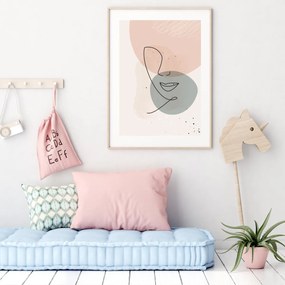 Poster - Abstracție cu fața de femeie (A4)