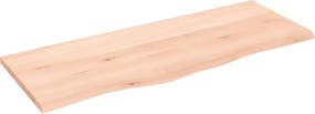 vidaXL Blat de baie, 100x40x2 cm, lemn masiv netratat