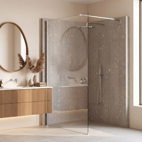 Paravan de dus Rea Flexi Transparent / Chrome 70