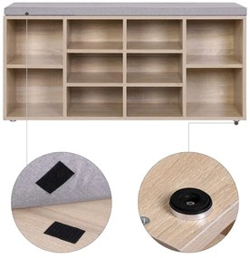 Dulap pantofi cu bancuta cu sezut gri WESO SONOMA 104x30 cm