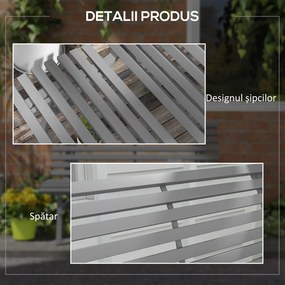 Outsunny Bancă pentru Grădină, Banca de Exterior pentru Terasă cu Șezut și Spătar cu Lamele, 123x67x79 cm, Verde | Aosom Romania