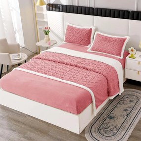 Set pat cocolino cu pătură cu blăniță, 4 piese, 200x230 cm SPUC15