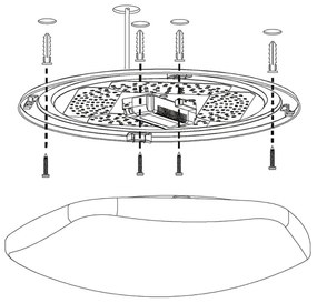 Eglo 97921 - Plafonieră LED RGB dimerizabilă TOTARI-C LED/34W/230V + telecomandă