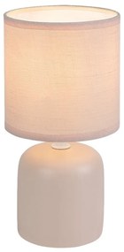 Lampa de masa ceramica si abajur roz Daphni