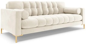 Canapea Bali 3 locuri velvet/picioare gold L177 cm