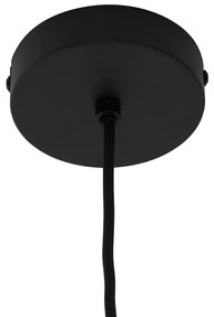 Lampă pendantă retro neagră cu sticlă bronz - Bizle