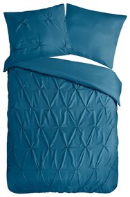 Lenjerie de pat albastru petrol din microfibră pentru pat de o persoană/extinsă 140x220 cm Pure Elegance – Good Morning