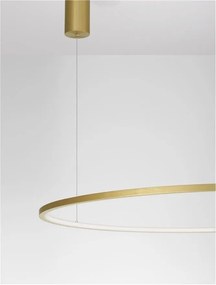 Lustra LED suspendata design modern circular TARQUIN D-100cm aurie