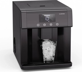 Klarstein Eiszeit mașină de făcut cuburi de gheață din oțel inoxidabil, 3 dimensiuni de cuburi de gheață, argintie.