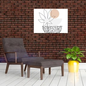 Tablou - Linie de artă flori N⁰3 (70x50 cm)