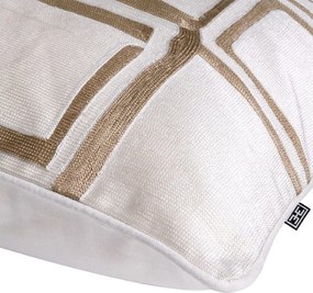 Perna decorativa design LUX Ribeira 50x50cm, bej/ alb
