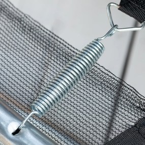 HOMCOM Saltea elastică pentru copii și adulți cu plasă de siguranță și bare cu protecție, trambulină de grădină