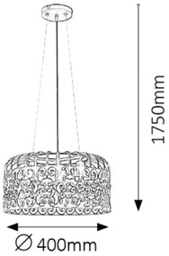 Rabalux 2163 - Lustră ALESSANDRA 3xE27/60W/230V alb