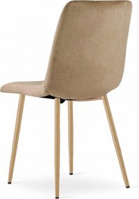 OFERTA Scaun din catifea maro LAVA II. calitate