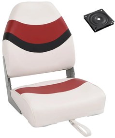 vidaXL Set cu scaun pentru barcă, pliabil, 2 piese, spătar înalt