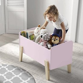 442718 Vipack Cutie de jucării pentru copii „Kiddy”, roz învechit, lemn