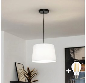Brilagi - Lustra LED suspendată pe cablu CERIA 1xE27/40W/230V Ø 30 cm albă
