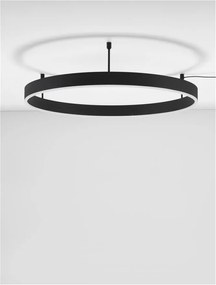 Lustra/Plafoniera LED dimabila design circular MOTIF Black 80cm