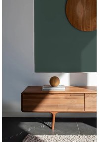 Comodă TV maro din lemn de nuc 220x45x45 cm Fawn – Gazzda