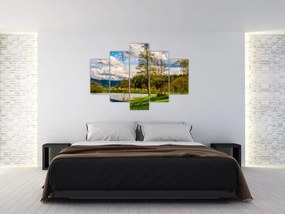 Tablou - Barcă pe lac (150x105 cm)