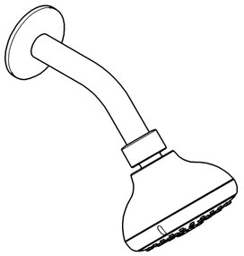 GROHE 26088001 - Cap de duș TEMPESTA 100, Ø 100 mm, crom lucios