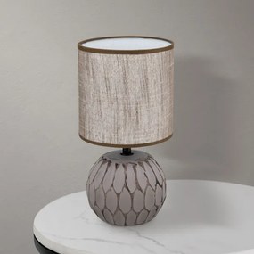 Lampă de masă Orion LA 4-1224/1 PINIA 1xE14/25W/230V ceramică bej/gri