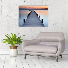 Tablou - Ponton de la Lacul Starnberger, Bavaria, Germania (70x50 cm)