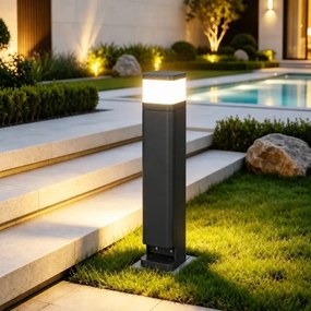 BRILAGI - Lampă de exterior cu 2 prize SCHUKO PILLAR 1xG9/11W/230V IP44 neagră