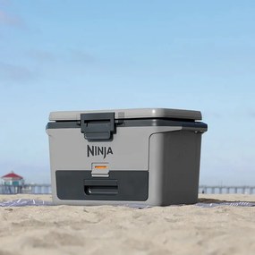 Lada frigorifica Ninja FrostVault FB151EUGY, 47 l, Pasiva, 80 doze, Pastreaza gheata pana la 6 zile, Compartiment uscat, Gri