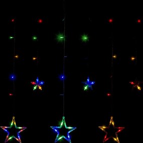 Decorațiune de Crăciun - stele strălucitoare,150 LED colorat