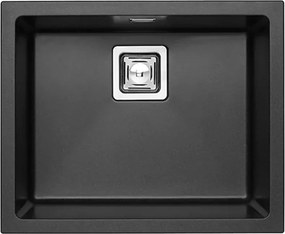 Chiuveta compozit Alveus Quadrix 50 Twilight negru metalizat 56x46 cm